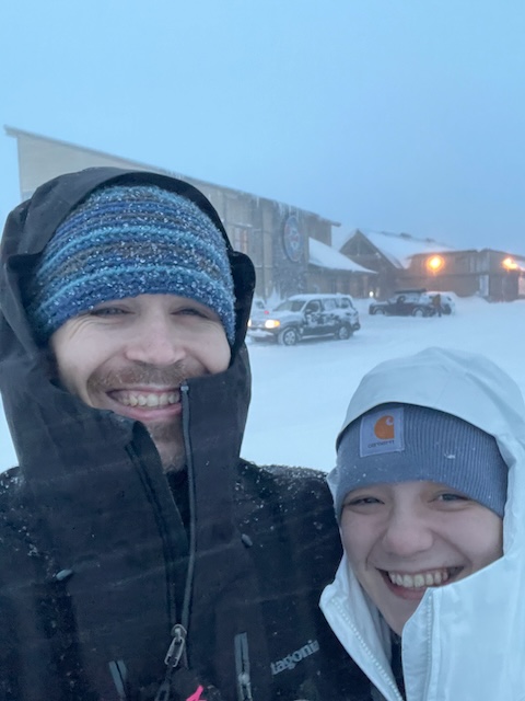 Josh and Jade on a ski trip to Mt. Bachelor